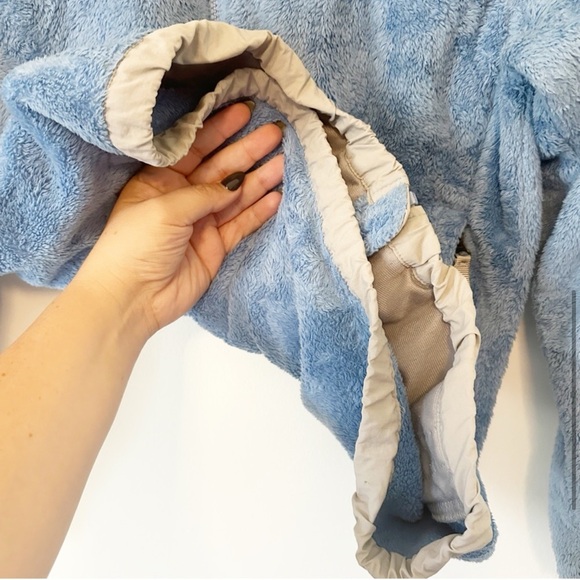 The North Face Denali Furry Fleece Girls Jacket Blue Grey XL - Picture 6 of 10